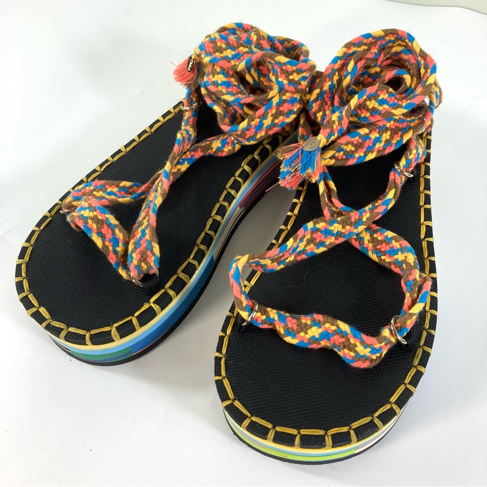 Chloe Lou Strappy Platform Sandals US 7 NWT 37 Summer Beach - Picture 11 of 17